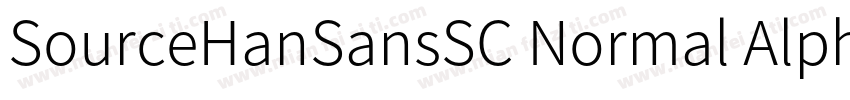 SourceHanSansSC Normal Alphabetic字体转换